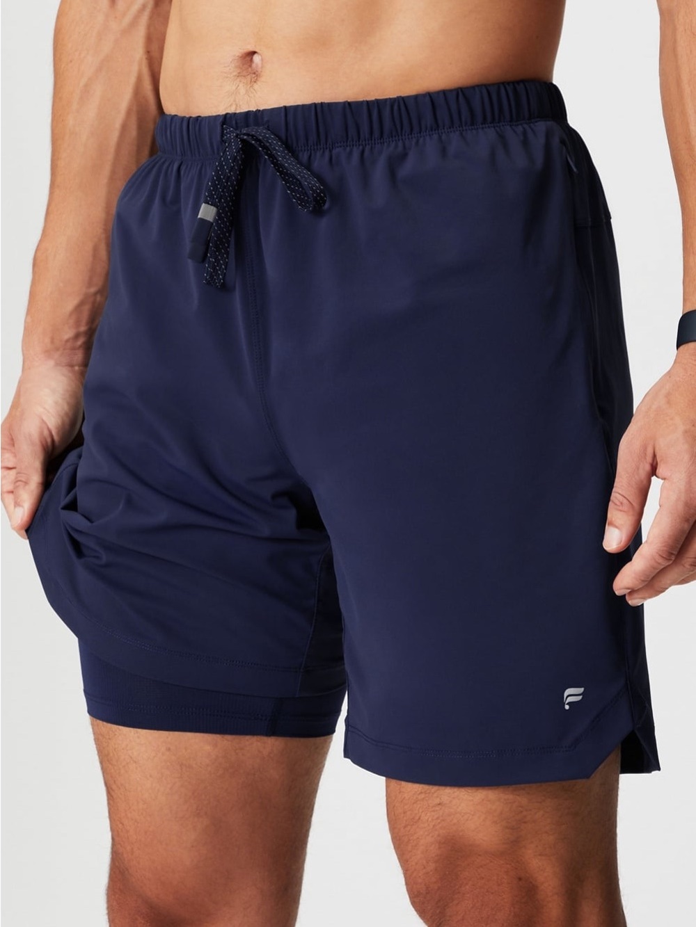 Fabletics Men's “the one” Navy Blue Athletic Shorts